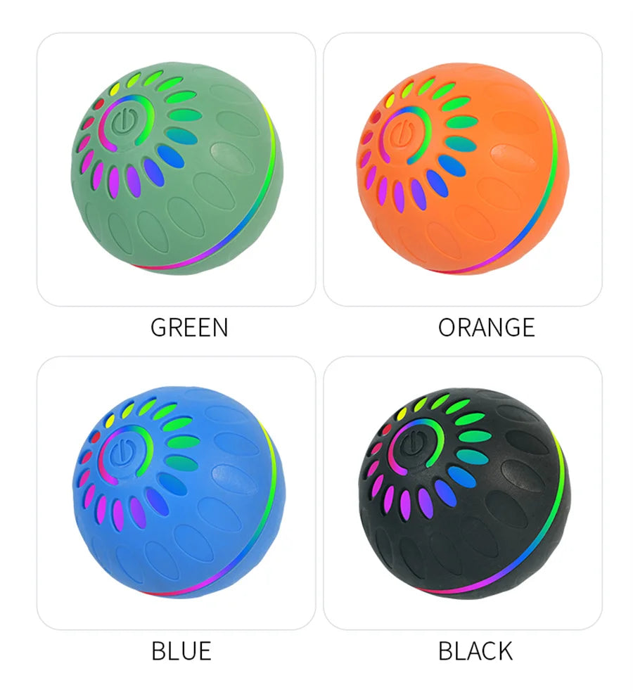 Interactive Smart Dogs Toys Balls - USB Automatic Moving Bouncing Ball for Puppy to Large dog-Electronic Pets Ball Birthday Gift