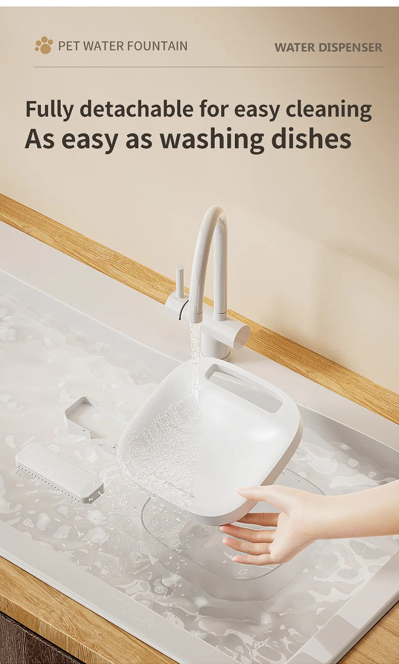 3L USB Pet Water Fountain with Pump & Filter Anti-Dry Burning Cat Water Dispenser Auto Recirculating Pet Water Flow Drinker