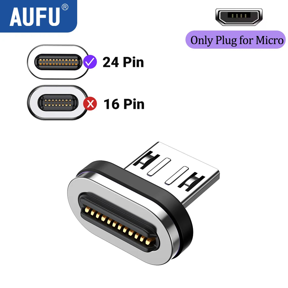 AUFU PD240W Magnetic USB C Adapter For Iphone USB4 OTG Connector 40Gbps 8K60Hz Type C Female Converter For Thunderbolt 4 Macbook