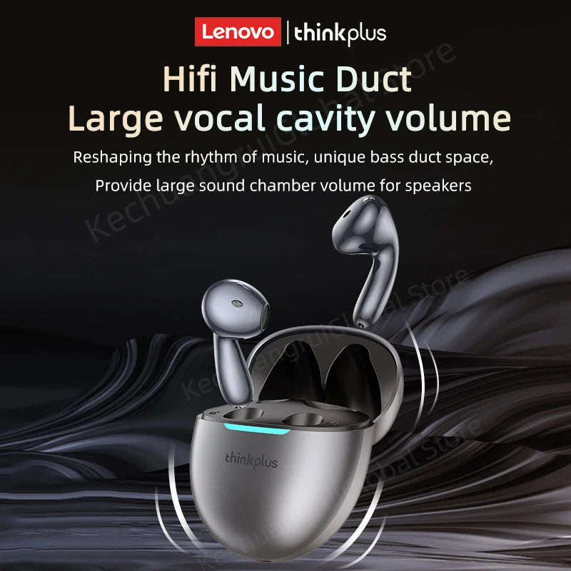 2025 Original Lenovo LP48 TWS Earphone Wireless Bluetooth 5.4 Headset Half In Ear Noise Reduction Free EarBuds For Huawei iPhone