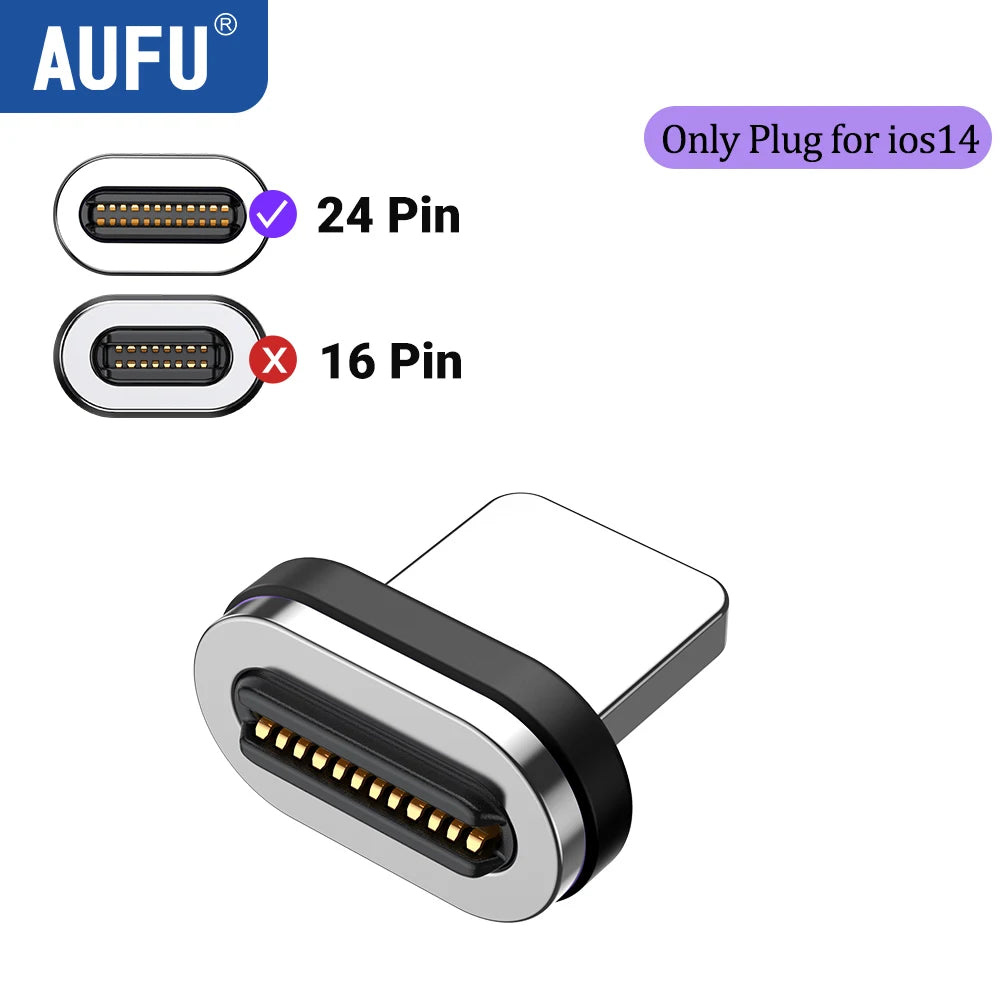 AUFU PD240W Magnetic USB C Adapter For Iphone USB4 OTG Connector 40Gbps 8K60Hz Type C Female Converter For Thunderbolt 4 Macbook