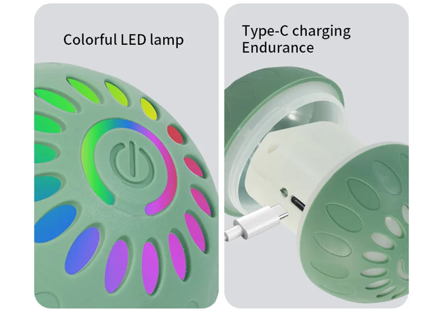 Interactive Smart Dogs Toys Balls - USB Automatic Moving Bouncing Ball for Puppy to Large dog-Electronic Pets Ball Birthday Gift