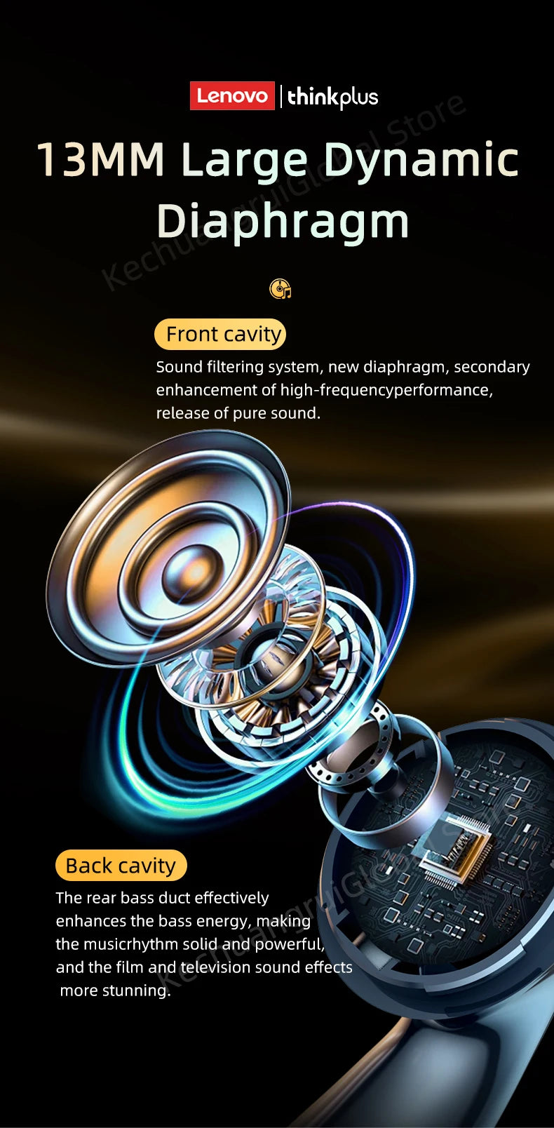 2025 Original Lenovo LP48 TWS Earphone Wireless Bluetooth 5.4 Headset Half In Ear Noise Reduction Free EarBuds For Huawei iPhone