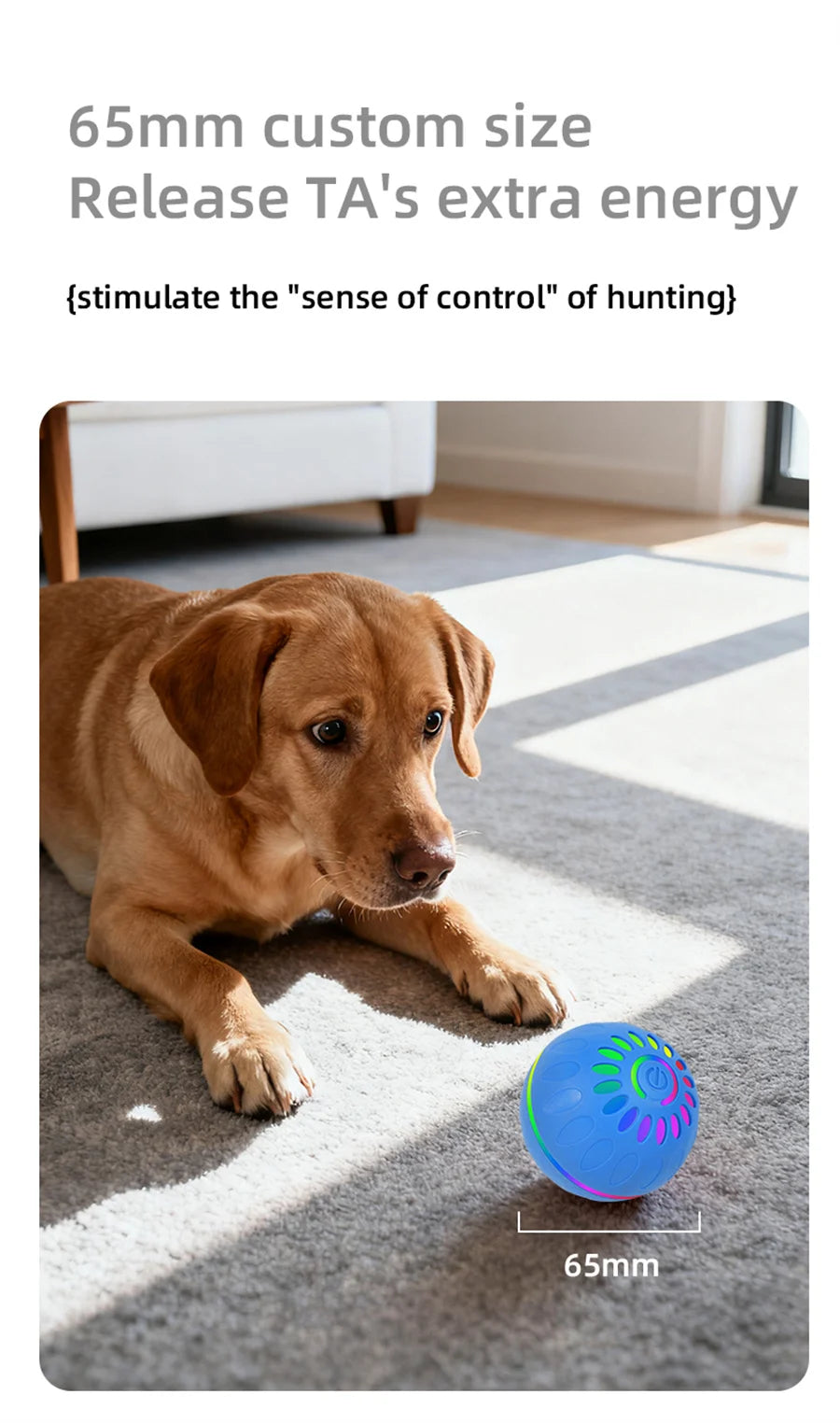 Interactive Smart Dogs Toys Balls - USB Automatic Moving Bouncing Ball for Puppy to Large dog-Electronic Pets Ball Birthday Gift