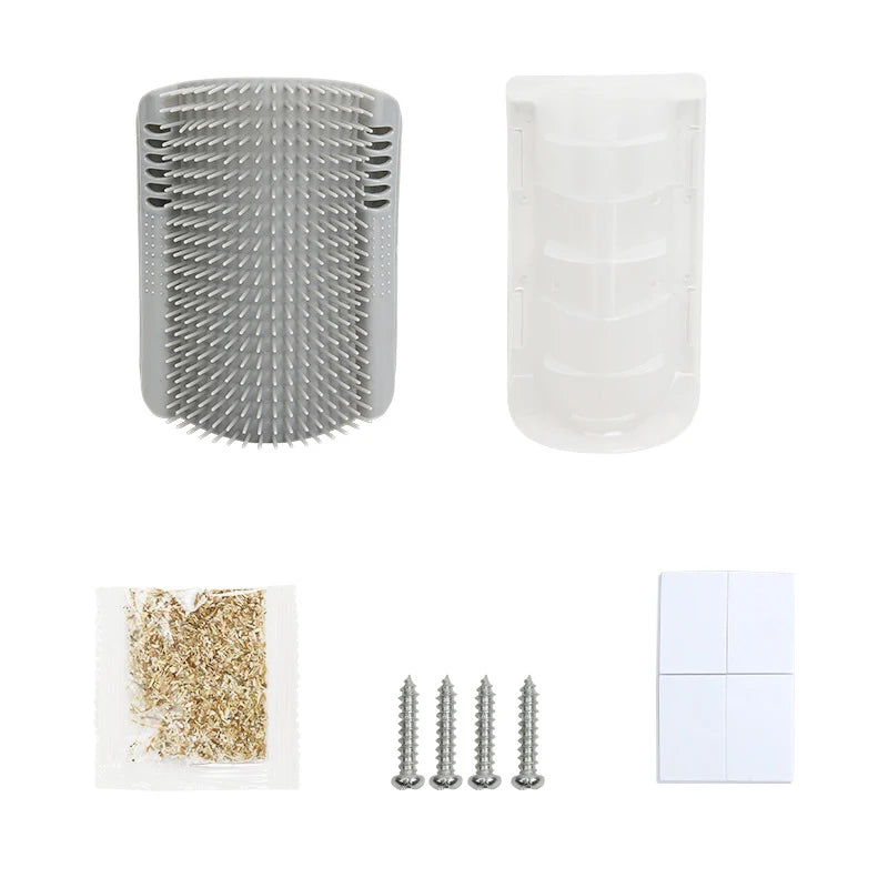 Cat Brush Comb Cat Toy with Catnip Cat Wall Brush Corner Cat Scratcher Massage Self Groomer Comb Pet Brush Corner cat scrubber