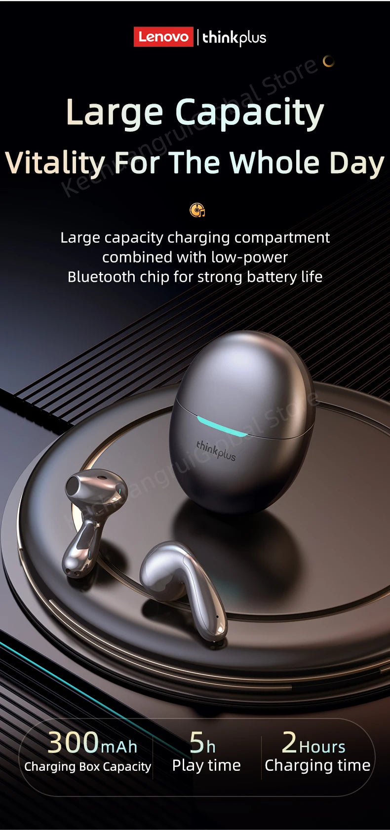 2025 Original Lenovo LP48 TWS Earphone Wireless Bluetooth 5.4 Headset Half In Ear Noise Reduction Free EarBuds For Huawei iPhone