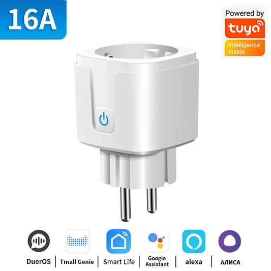 Smart WiFi & Zigbee 16A/20A Socket with Power Monitor & Voice Control - Works with Alexa & Google Home