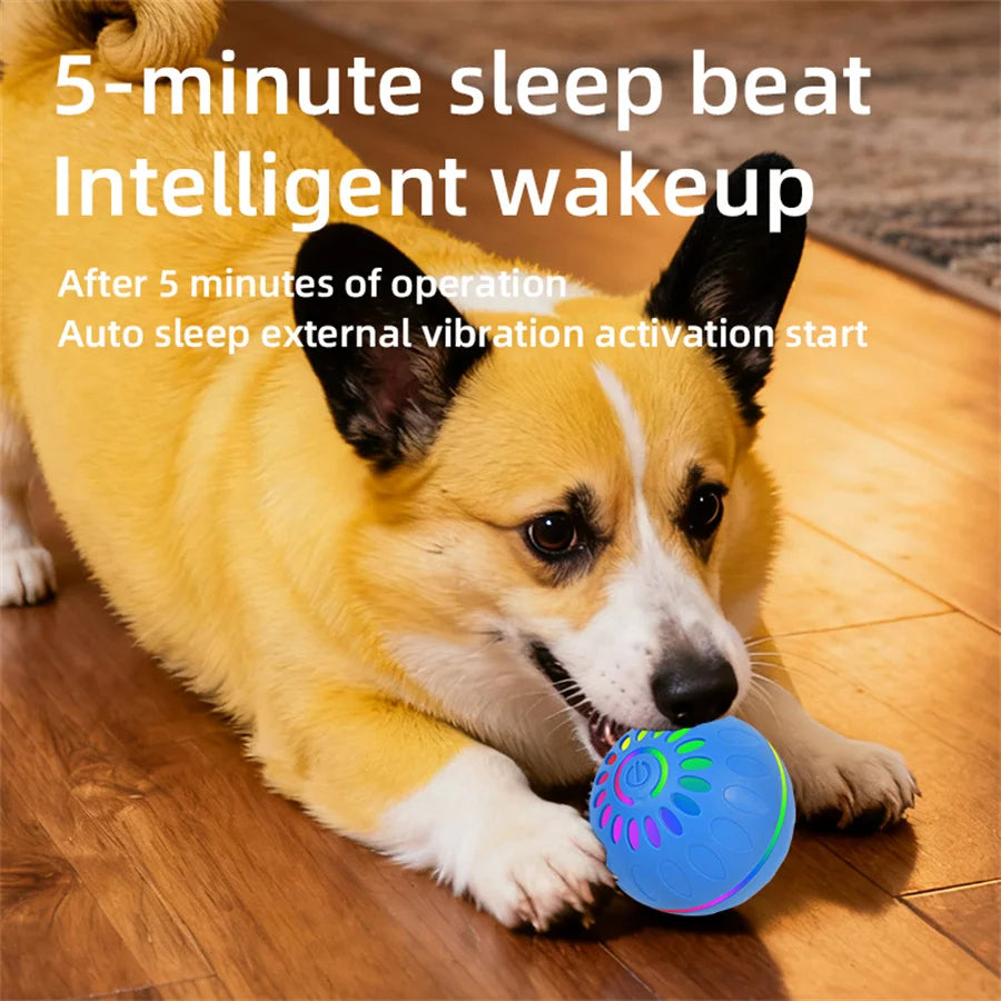 Interactive Smart Dogs Toys Balls - USB Automatic Moving Bouncing Ball for Puppy to Large dog-Electronic Pets Ball Birthday Gift